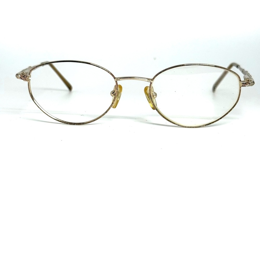 Rembrandt Shanghai Mocha Gold Oval Metal Eyeglass Frames 135 Vintage Style
